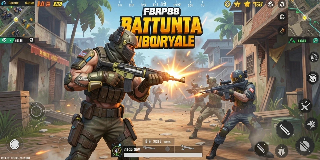 Tangkapan layar FBRP88 menunjukkan aksi mendebarkan dalam permainan Battle Royale.