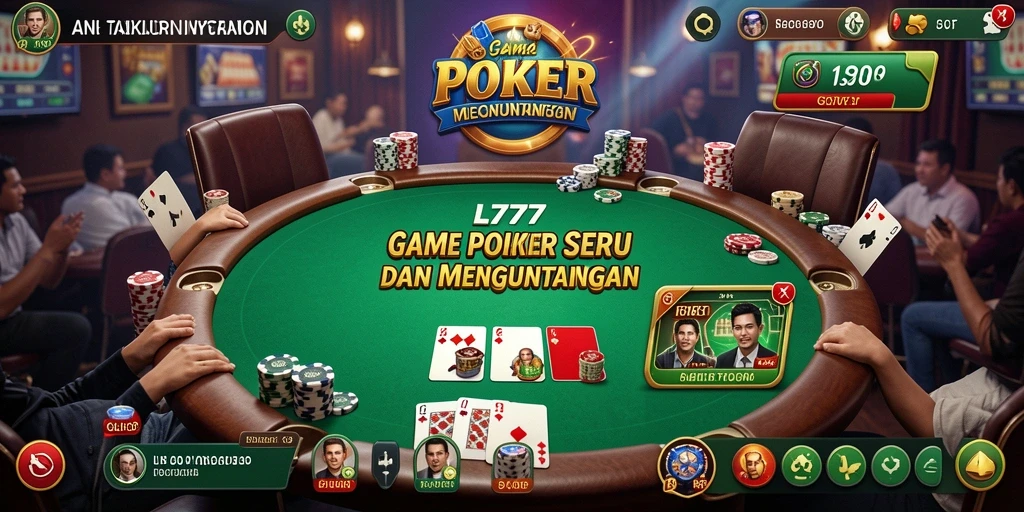 Screenshot utama L777 menunjukkan pengalaman menyerupai permainan Poker nyata.
