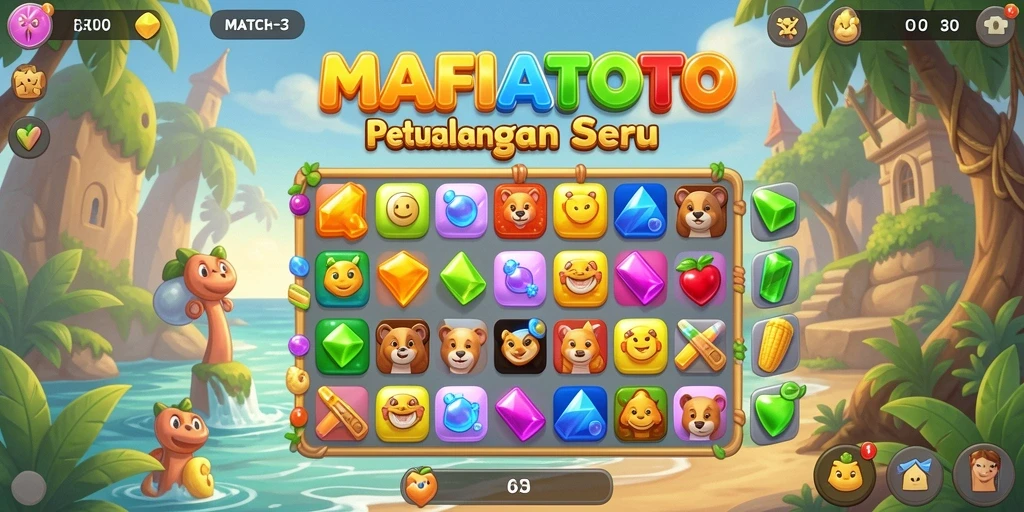 Tampilan gameplay MAFIATOTO yang seru dalam kategori Match-3.