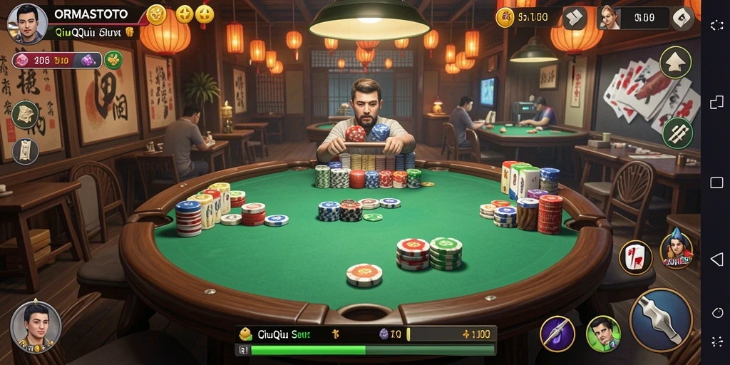 Screenshot ORMASTOTO menunjukkan keseruan gameplay QiuQiu yang menantang.
