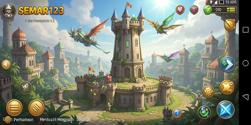 Tampilan gameplay menara SEMAR123 yang penuh aksi dan strategi.