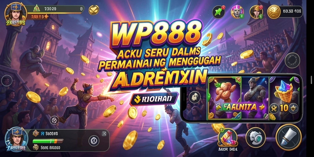Screenshot gameplay WP888 menampilkan aksi mendebarkan dan karakter yang beragam.