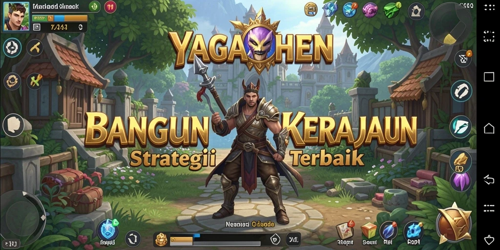 Tampilan gameplay YAGAOHEN yang seru dalam membangun kerajaan.